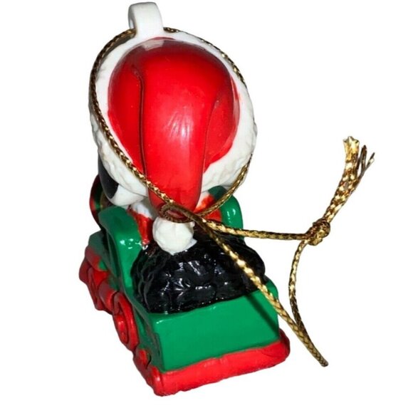 Snoopy On Train Ornament  USF Peanuts PVC Whitmans - Picture 4 of 5